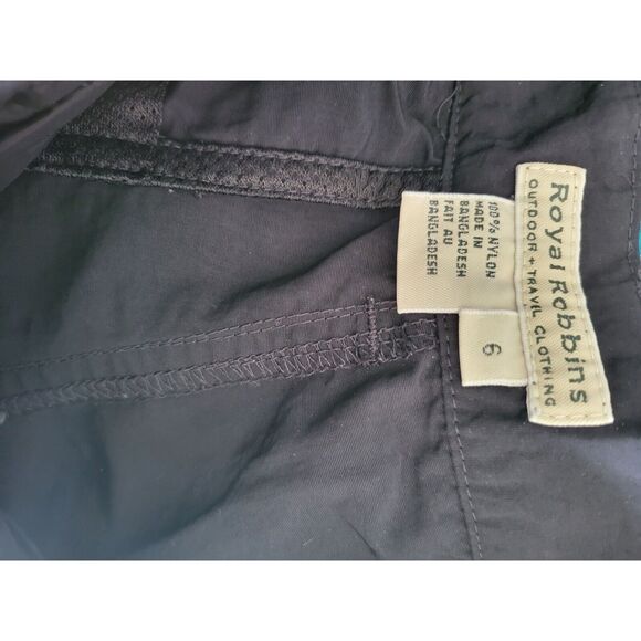Royal Robbins Zip and Go Pant 6 Womens Black Mid Rise Cargo Quick Dry Outdoor - Picture 10 of 10